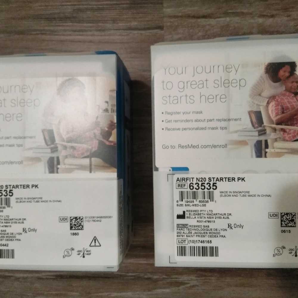ResMed AirFit N20 Starter Pack S M L Lot Of 2 New - Picture 3 of 4